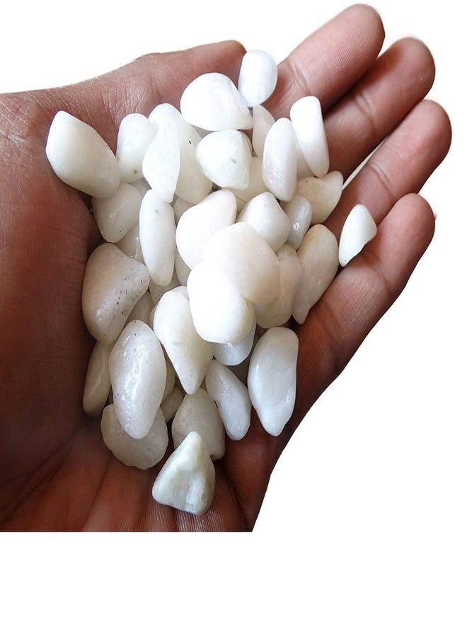 Power Stone White Pebbles Decorative Ornamental River Rocks Tumbled Stones for Landscaping Home Decor Crafts Garden (White, 4 Kg) - Image 3